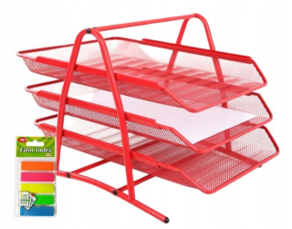 Organizér so zásuvkami na dokumenty Sieť 35 cm x 30 cm x 26,5 cm + indexovacie úchytky Sieť K06 viacfarebná 44x12 mm 125 listov